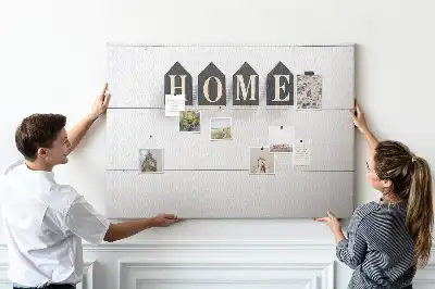 Fali parafa üzenőtábla Home feliratú dekorációval