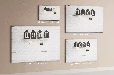 Fali parafa üzenőtábla Home feliratú dekorációval