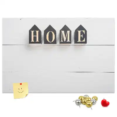 Fali parafa üzenőtábla Home feliratú dekorációval