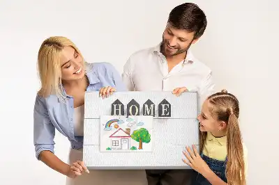 Fali parafa üzenőtábla Home feliratú dekorációval