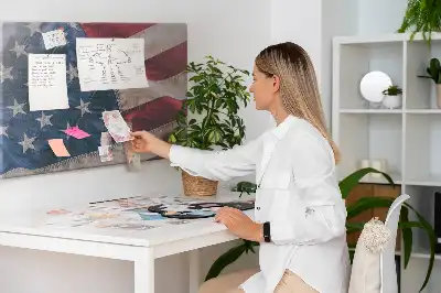 Amerikai zászló mintás fali parafa üzenőtábla