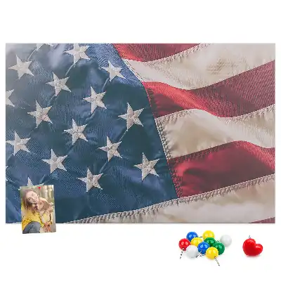 Amerikai zászló mintás fali parafa üzenőtábla