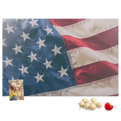 Amerikai zászló mintás fali parafa üzenőtábla