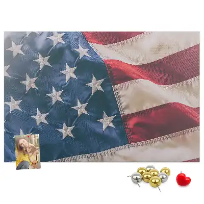 Amerikai zászló mintás fali parafa üzenőtábla
