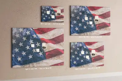 Amerikai zászló mintás fali parafa üzenőtábla