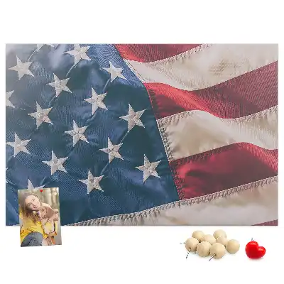 Amerikai zászló mintás fali parafa üzenőtábla