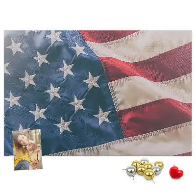 Amerikai zászló mintás fali parafa üzenőtábla
