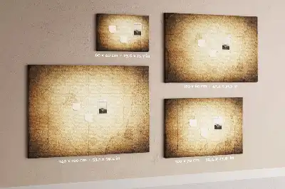 Fali parafa üzenőtábla archív földgömb szépia mintával