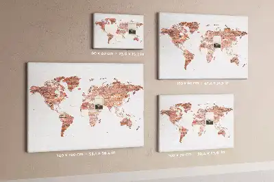 Régi térkép mintás téglából készült parafatábla