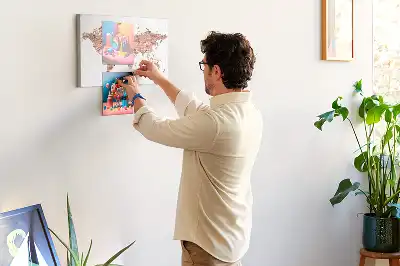 Régi térkép mintás téglából készült parafatábla