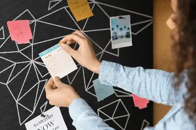 Modern világtérkép mintás fali parafa üzenőtábla