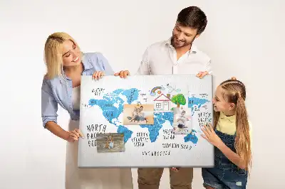 Parafa üzenőtábla kék földtérkép mintával