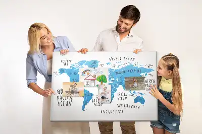 Parafa üzenőtábla kék földtérkép mintával