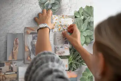 Fali parafa üzenőtábla Dísznövények mintával