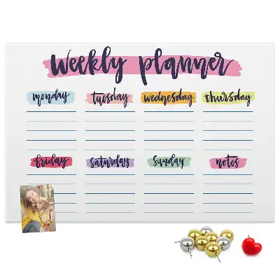 Fali parafa üzenőtábla kézzel írt tervezővel