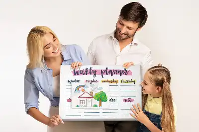 Fali parafa üzenőtábla kézzel írt tervezővel