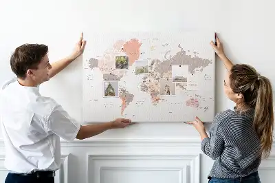 Részletes világtérkép parafatábla