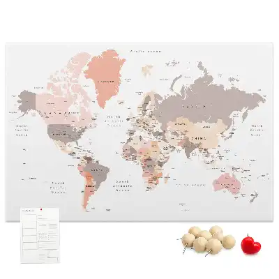 Részletes világtérkép parafatábla