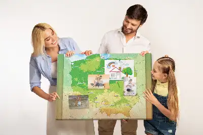 Parafa üzenőtábla Lengyelország fizikai térképével
