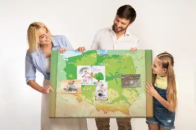 Parafa üzenőtábla Lengyelország fizikai térképével