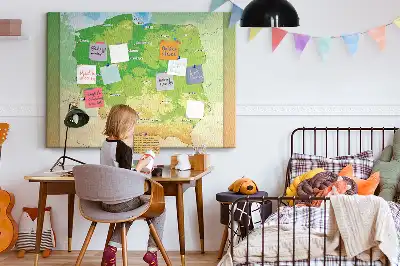 Parafa üzenőtábla Lengyelország fizikai térképével