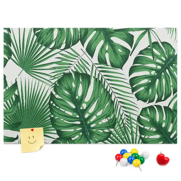 Monstera levelek mintás parafatábla