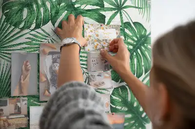 Monstera levelek mintás parafatábla
