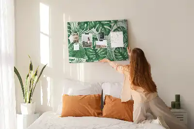 Monstera levelek mintás parafatábla