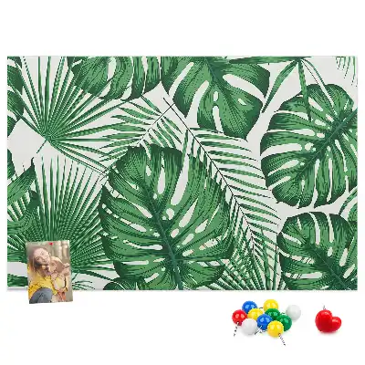 Monstera levelek mintás parafatábla