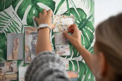 Monstera levelek mintás parafatábla