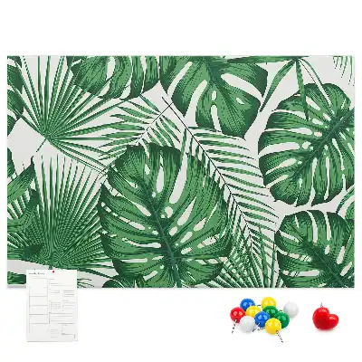 Monstera levelek mintás parafatábla