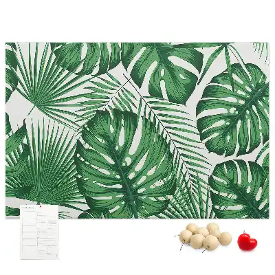 Monstera levelek mintás parafatábla