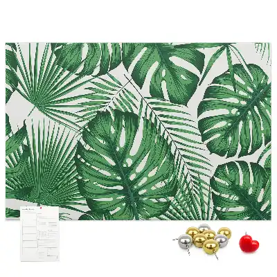 Monstera levelek mintás parafatábla
