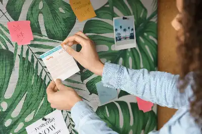 Monstera levelek mintás parafatábla