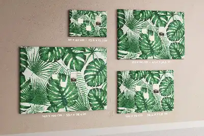 Monstera levelek mintás parafatábla