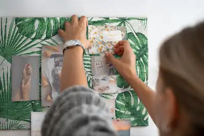 Monstera levelek mintás parafatábla