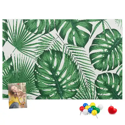 Monstera levelek mintás parafatábla