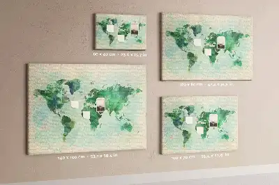 Parafa üzenőtábla elmosódott kontinensek és vízfoltok mintával
