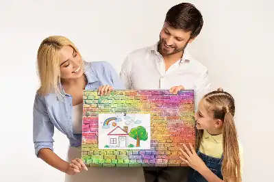 Fali parafa üzenőtábla festett kerettel