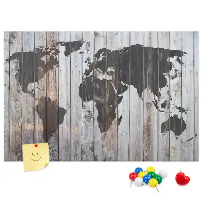 Parafatábla Világ a deszkákon mintával