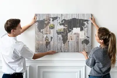 Parafatábla Világ a deszkákon mintával