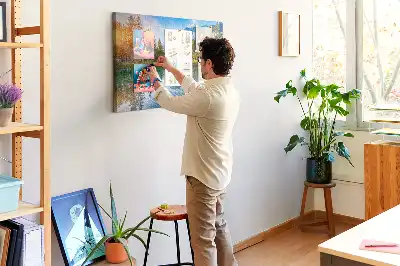 Parafa üzenőtábla folyó és hegy tájképpel
