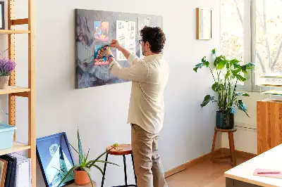 Ecsetvonások mintás parafatábla