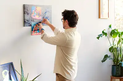 Ecsetvonások mintás parafatábla