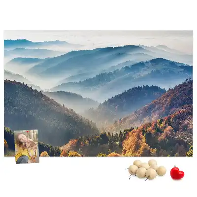 Hegyi táj mintás parafa üzenőtábla