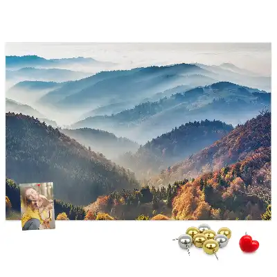 Hegyi táj mintás parafa üzenőtábla
