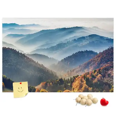 Hegyi táj mintás parafa üzenőtábla