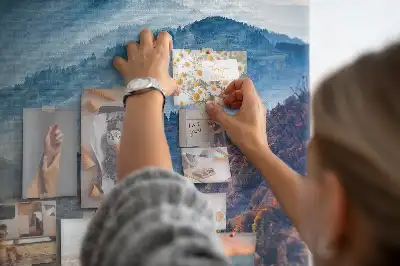 Hegyi táj mintás parafa üzenőtábla