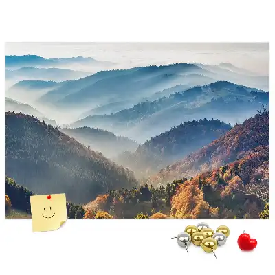 Hegyi táj mintás parafa üzenőtábla