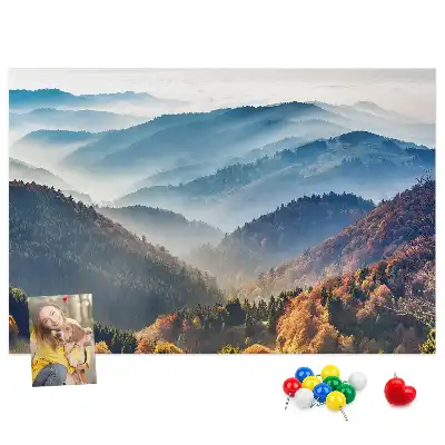 Hegyi táj mintás parafa üzenőtábla